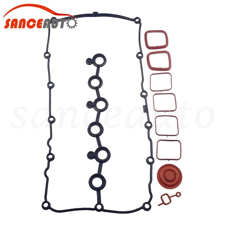 PCV Engine Valve Cover 2 Piece Intake manifold gasket set For VW Audi 3.6L New