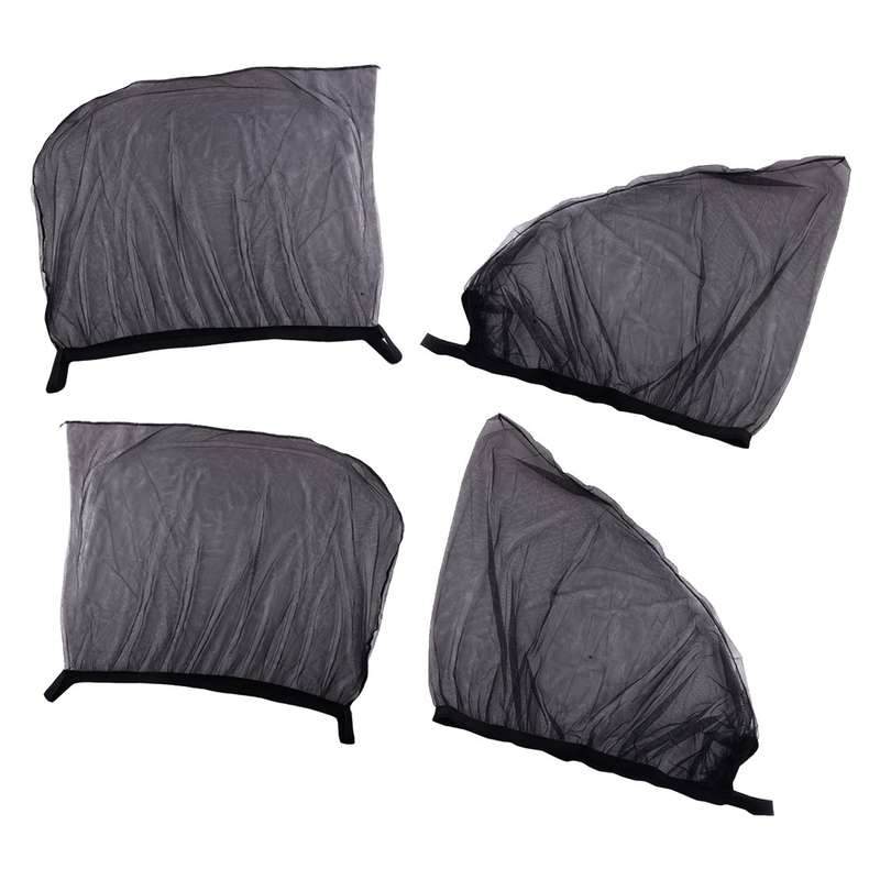 4 pc Car Side Window Mesh Shades UV Privacy Protection SUV Mosquito Net