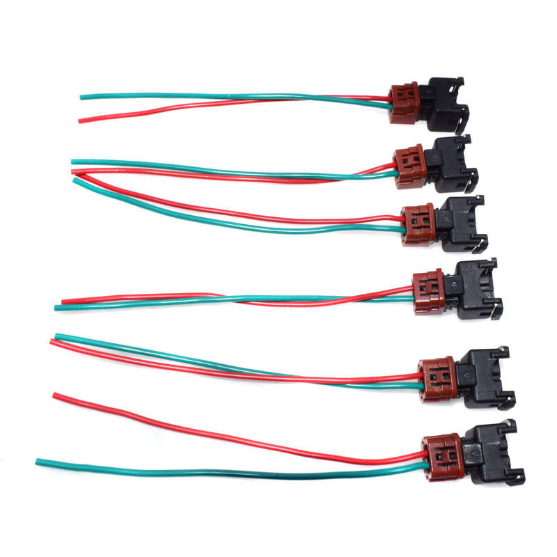 6pcs Fuel Injector Connector Pigtail Harness for Nissan 300ZX, 90-94TT, 90-93NA