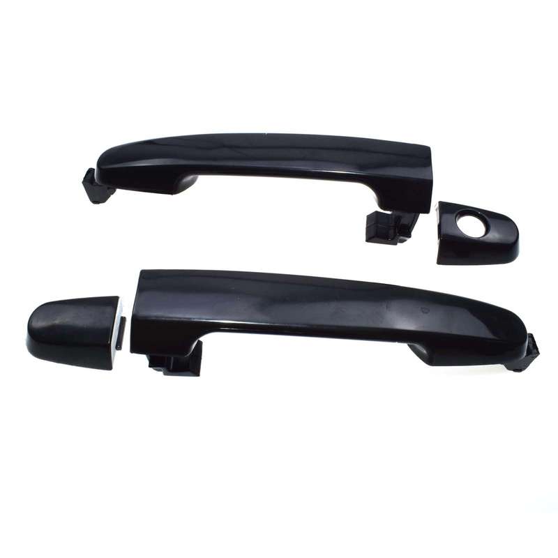 2pcs Smooth Black Outside Front Rear Left Right Door Handle For Toyota Corolla