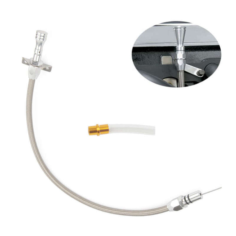 For GM Chevy TH350 TH400 Turbo SBC BBC Flexible Stainless Transmission Dipstick