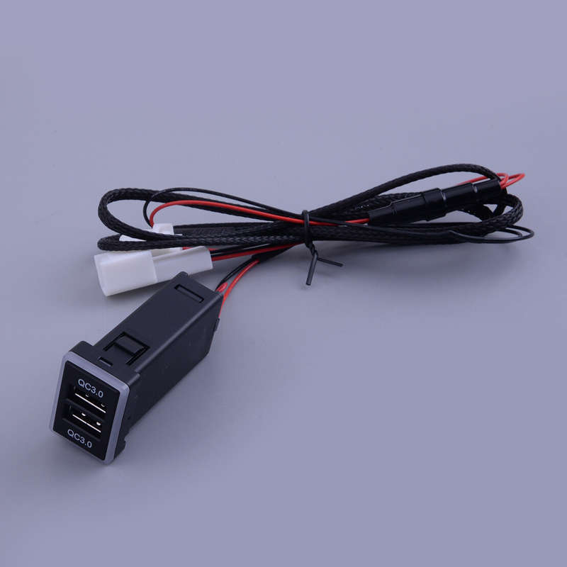 2 Port USB Phone Car Charger Adapter QC 3.0 Fast Charging Fit For Toyota Corolla