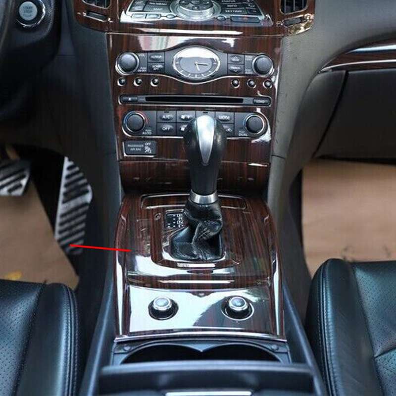 Peach Wood Grain Gear Shift Panel Cover Trim Fit For Infiniti G37 2010-2013