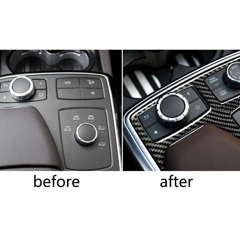 Carbon Fiber Multimedia Panel Cover Trim fit for Mercedes Benz GLE GLS ML Class
