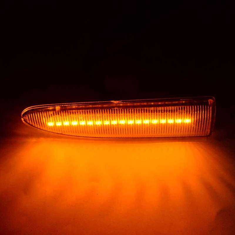 SMOKED Side Marker LED Light Fender Lamp Fit For Jaguar X-Type 2002-09