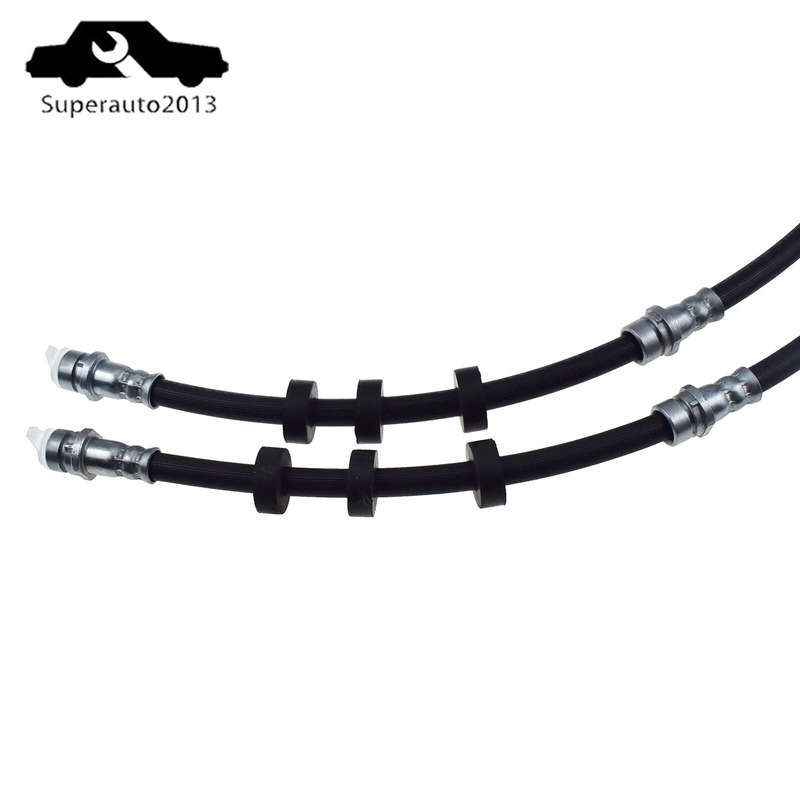 Pair Brake Hydraulic Hose Front Left Right For Ford Escape Mazda Tribute Mercury