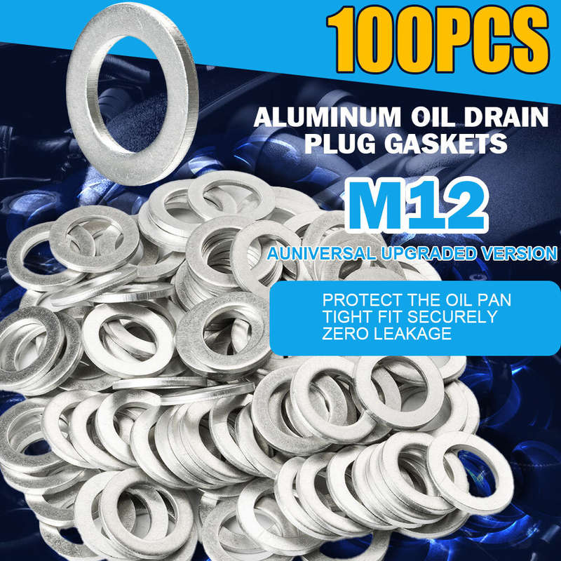 100pcs 12mm Oil Drain Plug Washer Gasket 90430-12031 For LEXUS For TOYOTA New