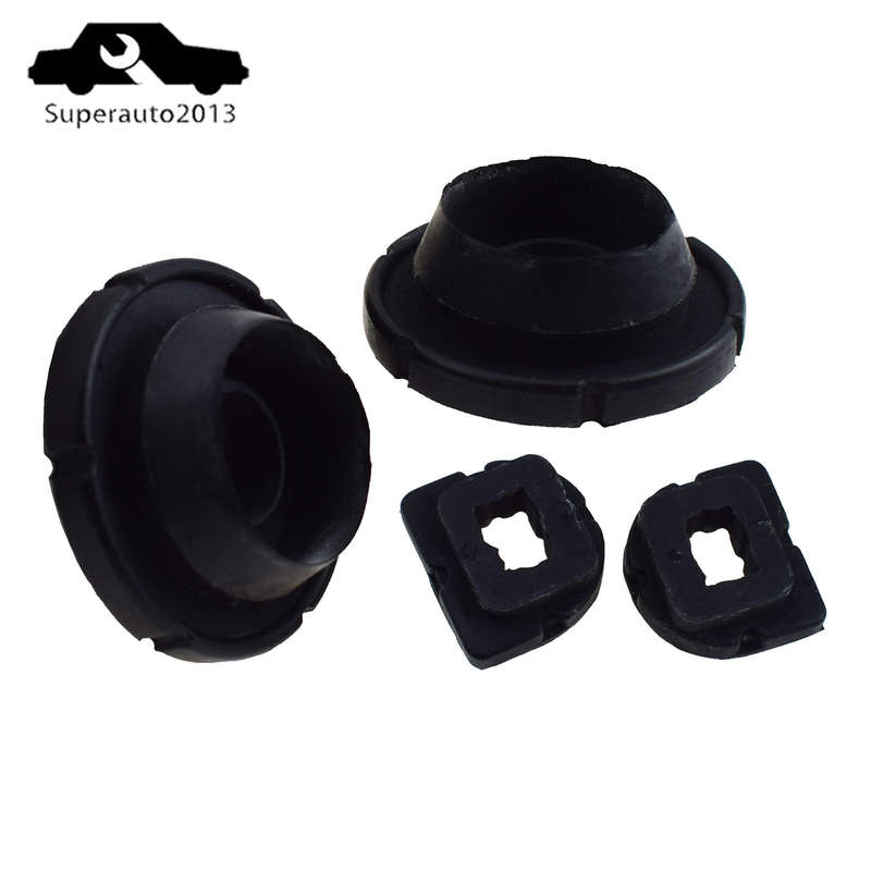 2X Upper & 2X Lower Cushion Bushing Radiator Mount Rubber For Ford Fiesta Mazda