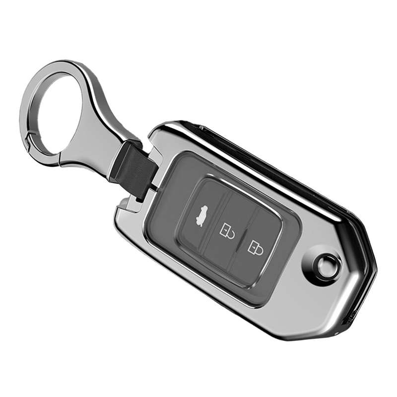 Silver TPU Car Smart Key Fob Cover Case Fit for Honda Civic CRV Odyssey