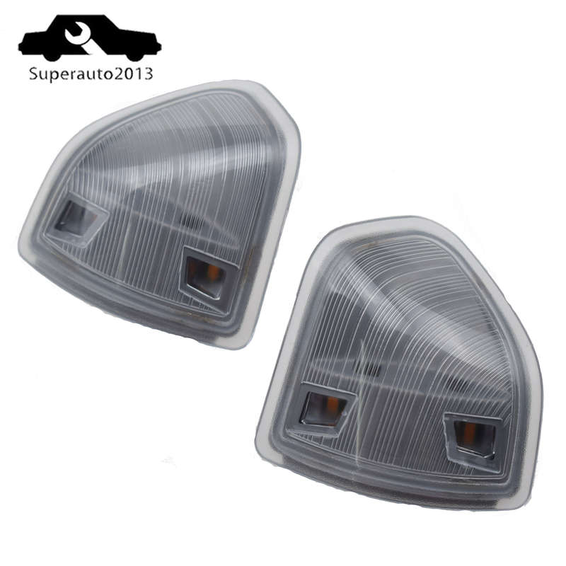 2X Left & Right Tow Mirror Turn Signal Lights Clear For Dodge Ram 1500 2500 3500