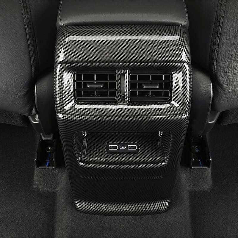 Carbon Fiber Style Rear Air Vent Outlet Cover Trim Fit for Honda CR-V 2023-2024