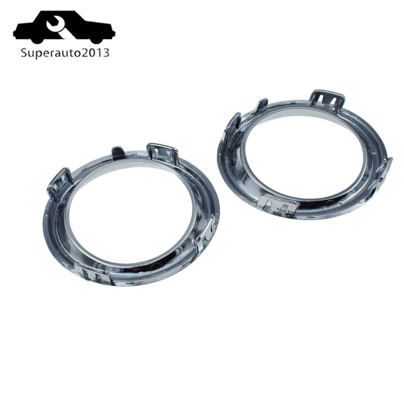Pair Left & Right Fog Light Trim Chrome For 2014-16 Mazda 3 BJE150C12 BJE150C22