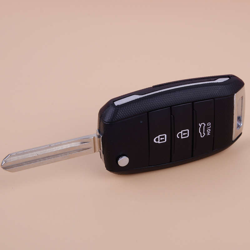3 Button Remote Key Fob Shell Case & Uncut Blank Blade Fit for Kia Forte Sorento