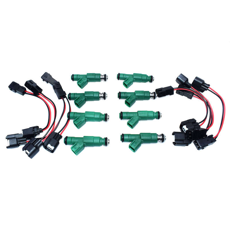 8 Set Fuel Injector & Connector Plug For Dodge Ram Plym Chrysler Grand Voyager