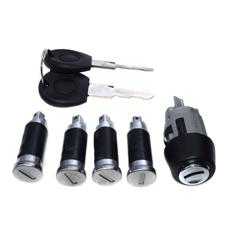 4x Door Lock Barrel + Ignition Switch Lock Kit For VW TRANSPORTER MK4 CARAVELLE