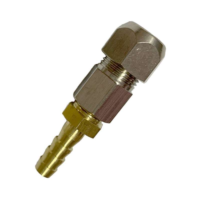8mm to 6mm Brass Compression Hose Barb Fitting Transmission Cooler Line for Car