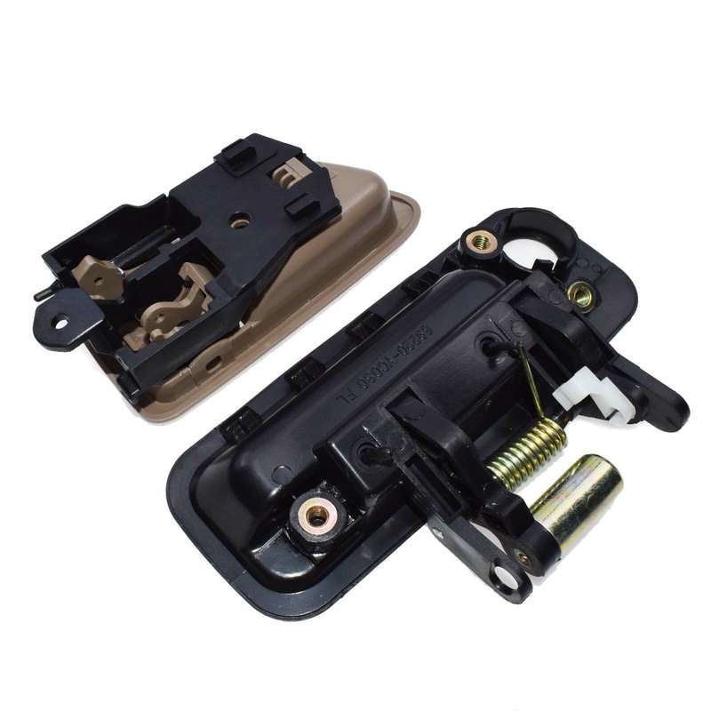 2Pcs Front Left Black Outside & Tan Inside Door Handle For Toyota Camry 97-01