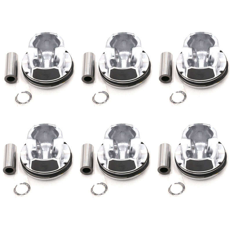 6x Pistons & Rings Set 84mm Fit For BMW E82 E90 E60 135i 335i 535i 740i N54B30