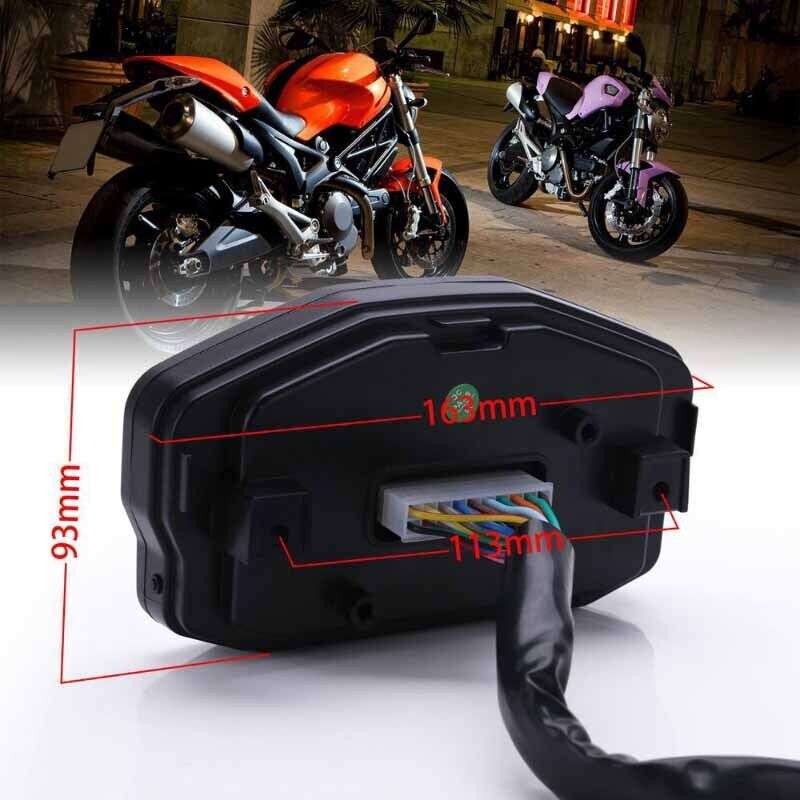 Universal LED LCD Speedometer Digital Odometer For Honda Ducati Kawasaki Suzuki