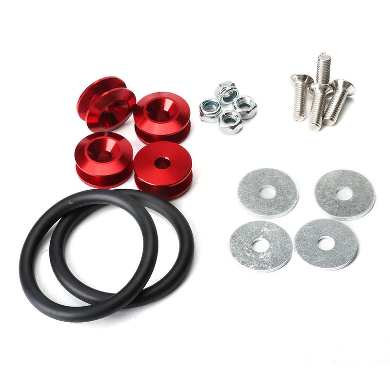 18PCS Car RED Bumper Quick Release Bumper Fastener Trunk Fender Clip Kit