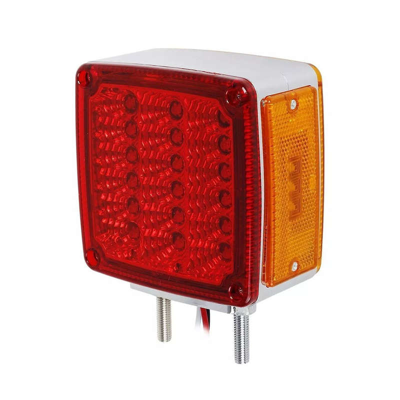 1pair 39LED Dual Face Stud Mount Pedestal Fender Turn Signal Marker Light Lamp