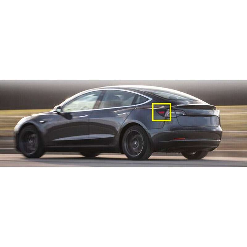 Left Tail Light Panel Mount Reflector Cover Fit For Tesla Model 3 Y 2017-20