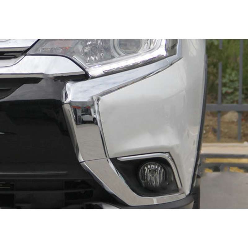 3 pc set front Bumper LH chrome trim molding Left fit for 16 - 2019 Outlander