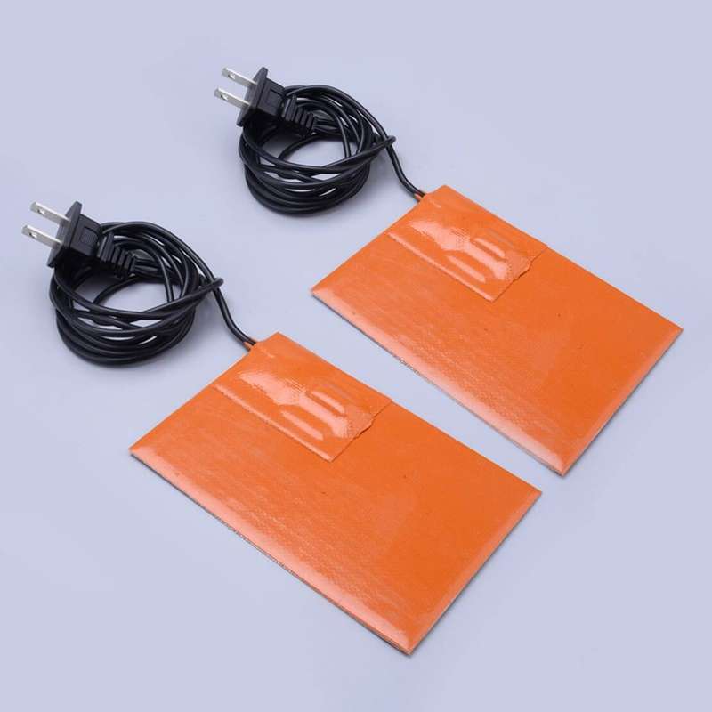 2x Car Engine Oil Pan Sump Tank Heater Plate Heating Pad with Plug New