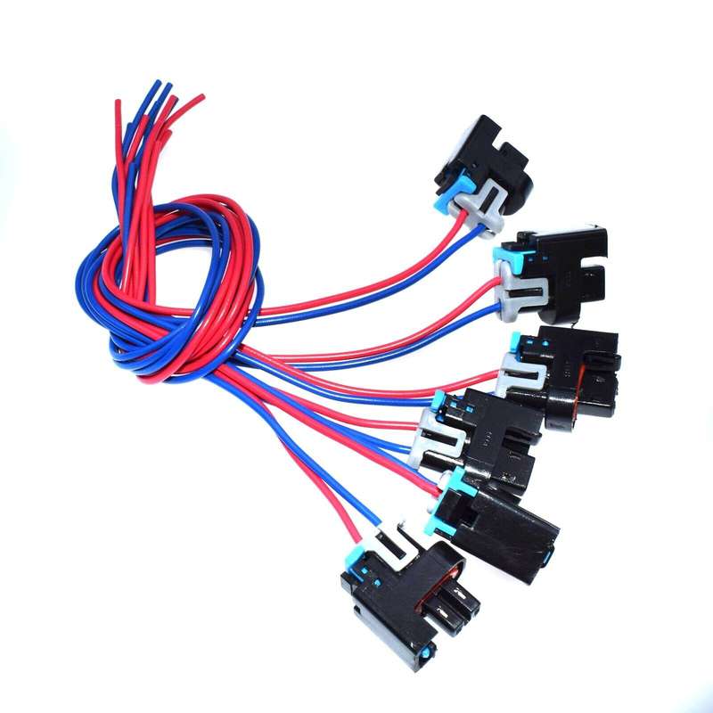 6PCS Harness Connector 2-way for GM Saturn Fuel Injector 575356 1P1575 PT2135