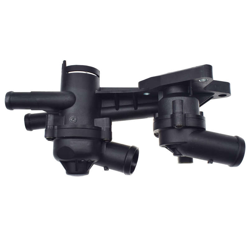 03C121111AE Coolant Thermostat Housing Assembly Black For VW Jetta Vento Audi A1