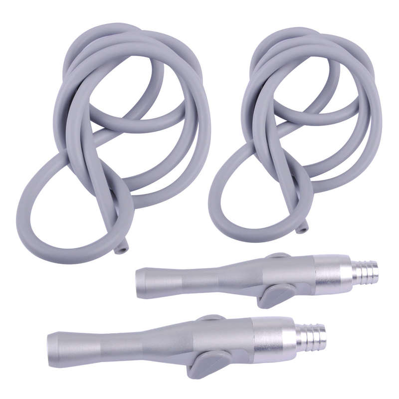 2pcs Dental Saliva Ejector Suction Valves SE/HVE Adaptor W 2 Handpiece Hose Tube