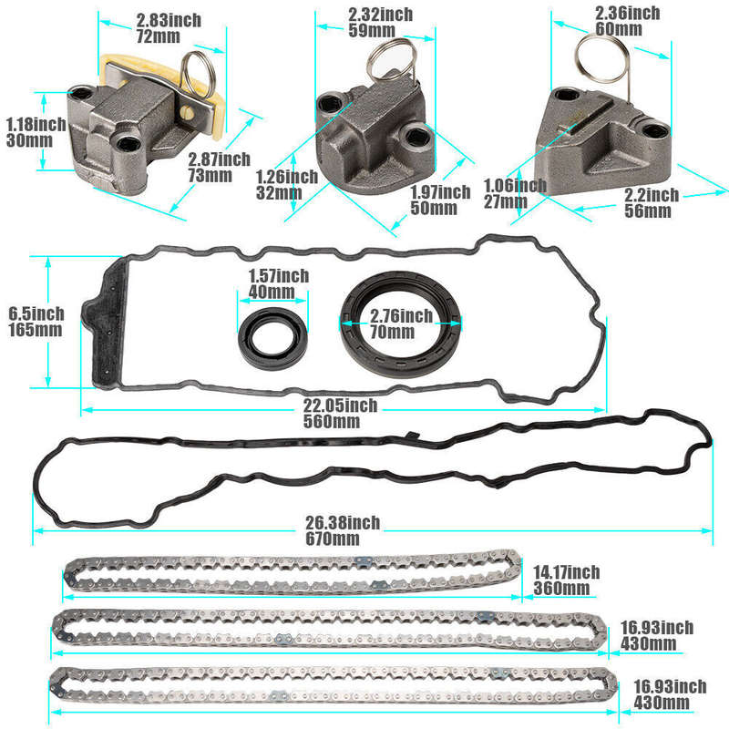 1XEngine Timing Chain Kit For Cadillac CTS Buick Lacrosse Chevy Terrain 12693218