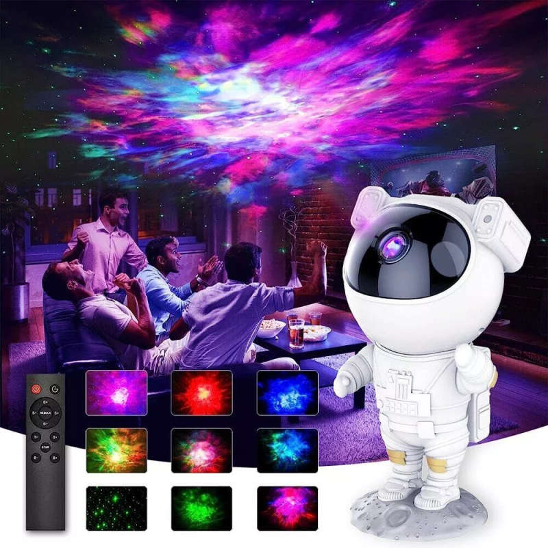 Night Light Projector Lamp Starry Galaxy Space Nebula Star Astronaut LED Remote