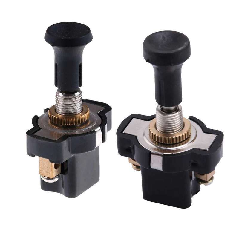 2x DC 12V 8mm Thread Mount Electrical Auto Car ON-OFF Push-Pull Switch A6