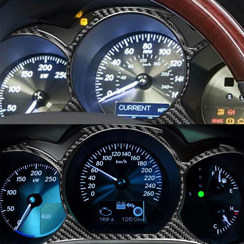 Carbon Fiber Interior Speedometer Cover Trim Fit For Lexus GS300 350 2006-2011