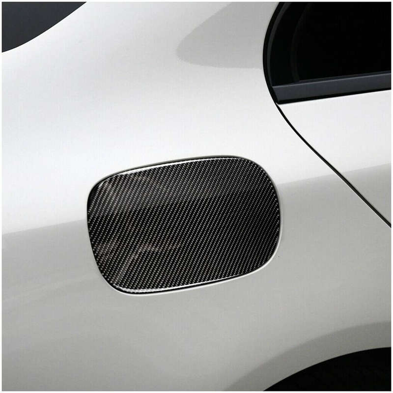 Carbon Fiber Filler Fuel Door Tank Gas Cap Cover Trim Fit For Mercedes Benz W205