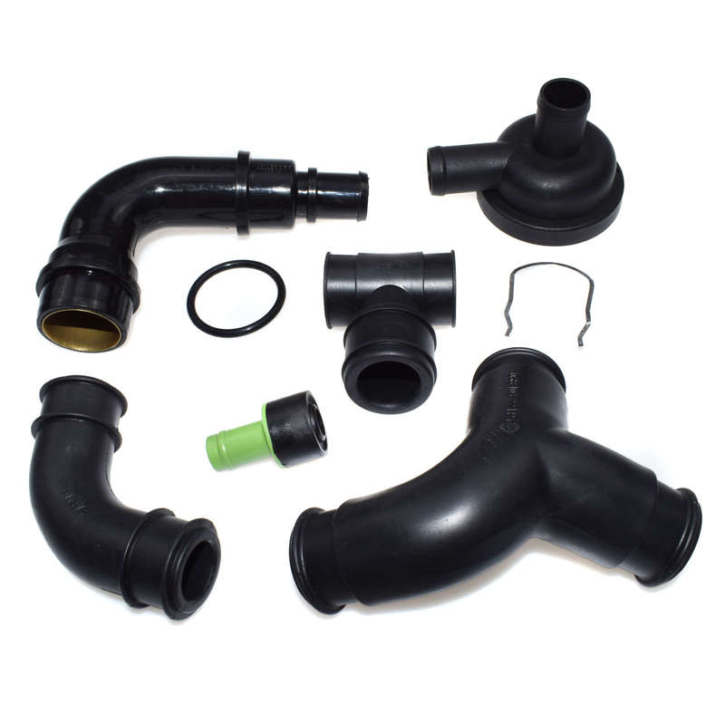 Breather Tube Vent Hose Crank Case Valve Set For Audi VW 06B103221P 06A129101A