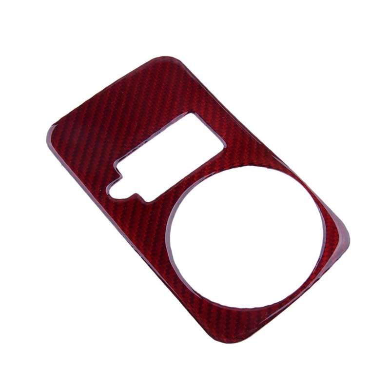 Red Carbon Fiber Headlight Switch Button Cover Fit for Ford Mustang 2005-2009