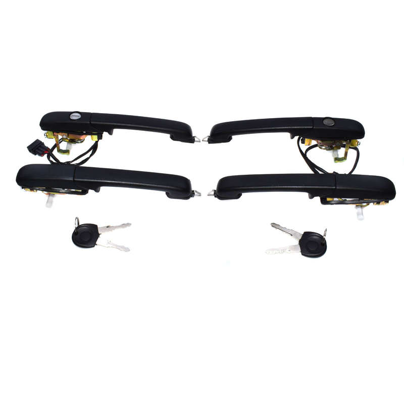 4X Door Handle With Key Front Rear RH&LH Side 3A0837207C For VW Passat 1995-1997