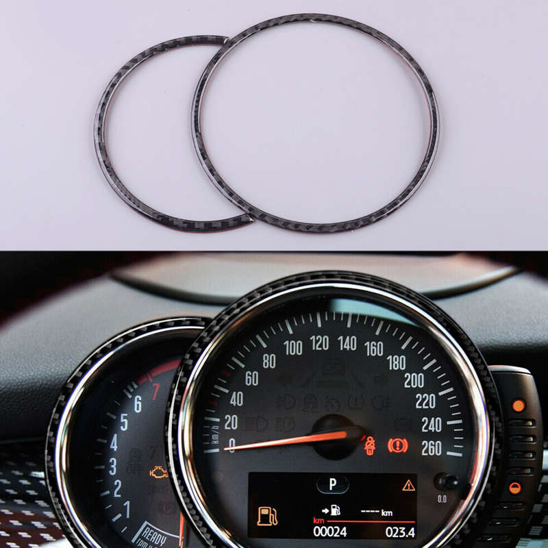 Carbon Fiber Gauge Speedometer Cover Trim Frame Fit for Mini Cooper F55 F56 14+
