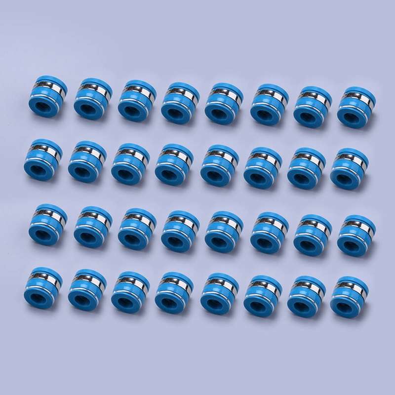 32pcs Viton Valve Stem Seal 11/32" X .500" Fit For SBC BBC BBF SBF 58012