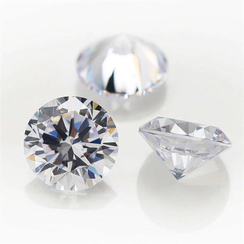Image 01 - 0-7-50mm-Round-White-AAAAA-loose-cz-stone-cubic-zirconia-For-Jewelry-Gemstone