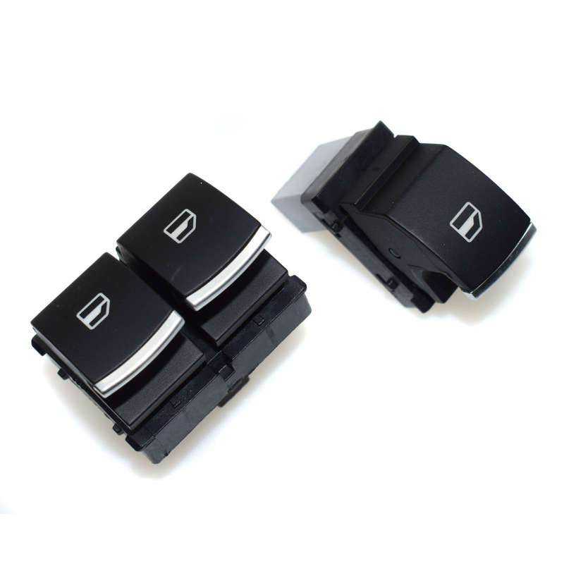 2Pcs Chrome Electric Power Switch Window For VW Volkswagen Golf Rabbit GTI R32