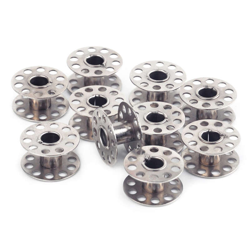 10pcs DIY Metal Alloy Home Factory Sewing Machine Bobbins Spool Tool Parts Craft