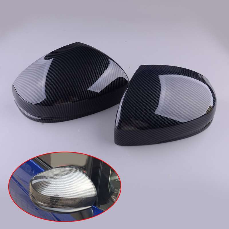 Carbon Fiber ABS Exterior Side Mirror Cover Cap Fit For Honda Fit Jazz 2014-2018