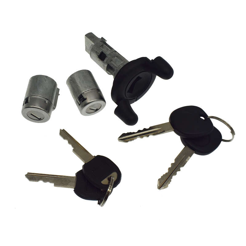 For Silverado Ignition Key Switch Lock & 2 Door Lock Cylinder & 2 Keys Set