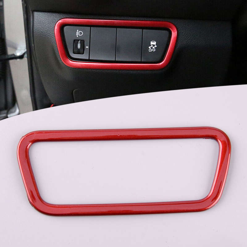 Headlight Switch Button Trim Cover Frame Red Fit for Kia K3 Forte 2019-2023