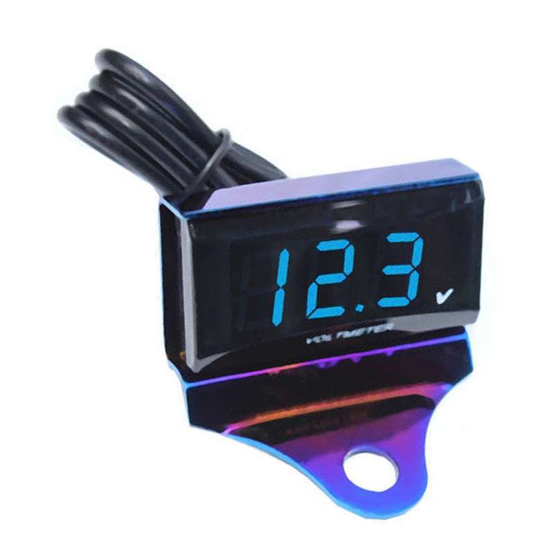 Universal Motorcycle 10-150V Digital Voltmeter Display Waterproof Voltage Meter