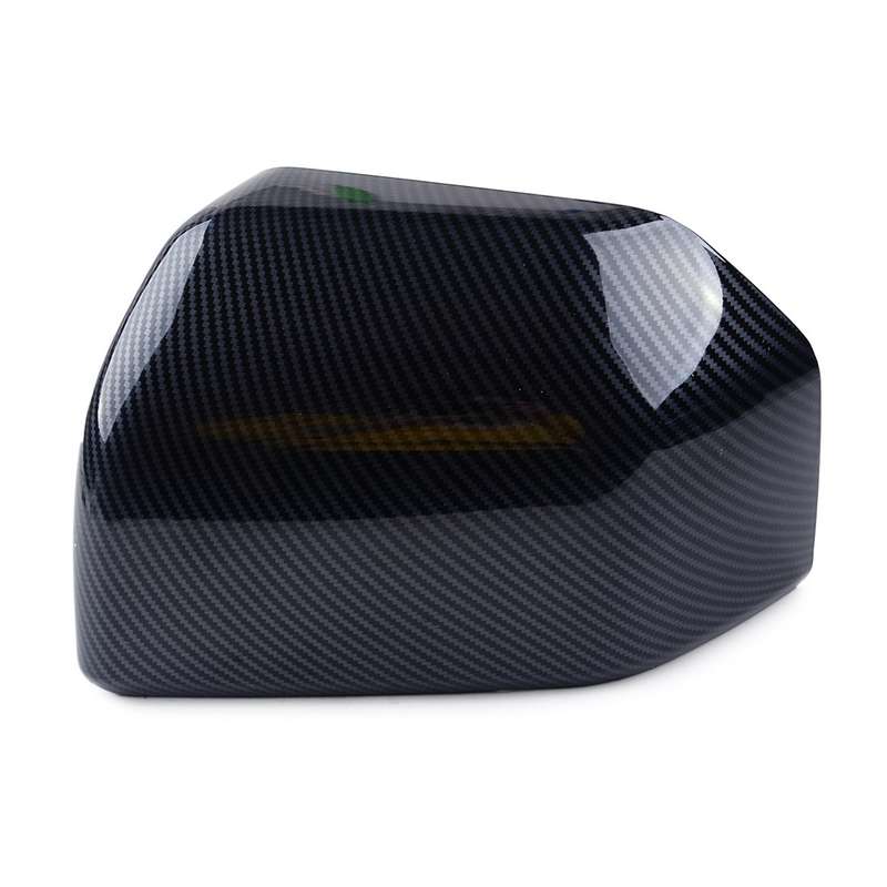 2pcs Carbon Fiber Grain Side Mirror Cover Trim Fit for Ford F150 2015-19 Raptor