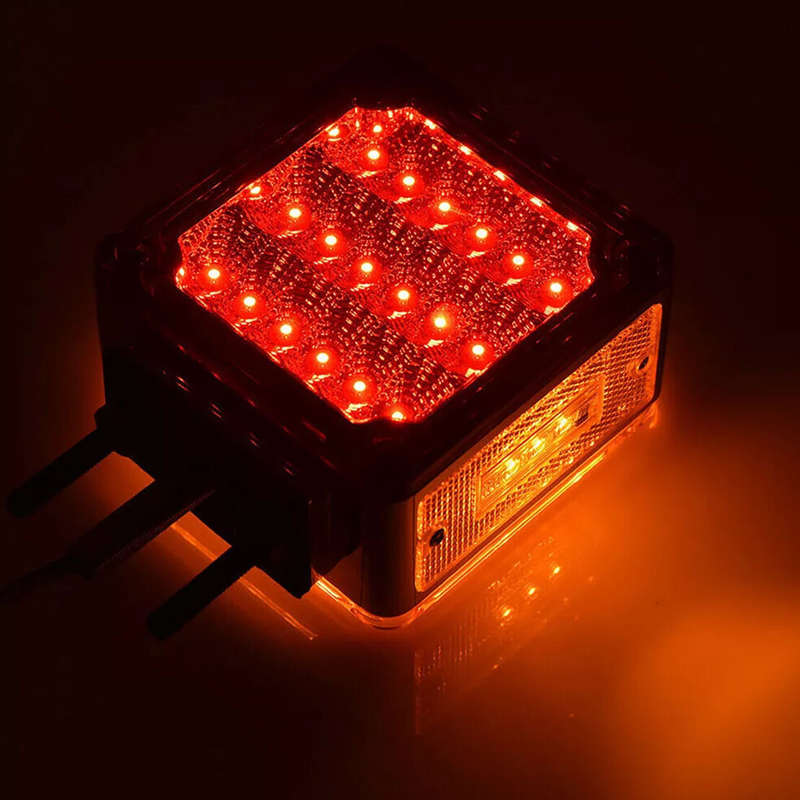1pair 39LED Dual Face Stud Mount Pedestal Fender Turn Signal Marker Light Lamp